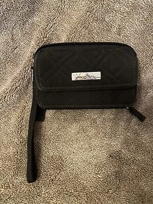 Vera Bradley Iconic RFID Accordion Wallet Wristlet Black • $8