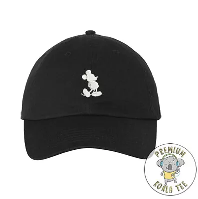 Mickey Mouse Ears White Silo Embroidered Hat Low Profile Unisex Adult Kids Sizes • $19.95