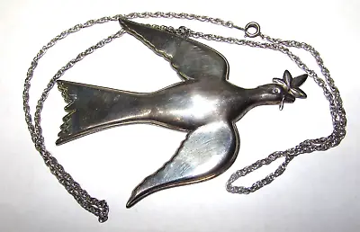 1972 Gorham Sterling Silver Mount Vernon Dove On Sterling Necklace Ornament • $49.99