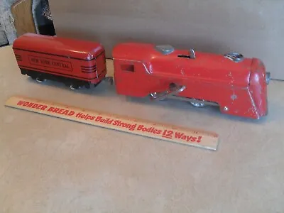 Vintage Wind Up Train Engine Locomotive - Runs And Bell Chimes - Marx Mercury? • $49.95