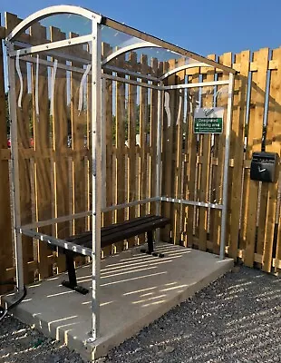 Smoking Shelter Area Vaping Outdoor Office Pub Ban UK Galvanised Steel 4 Person  • £1049