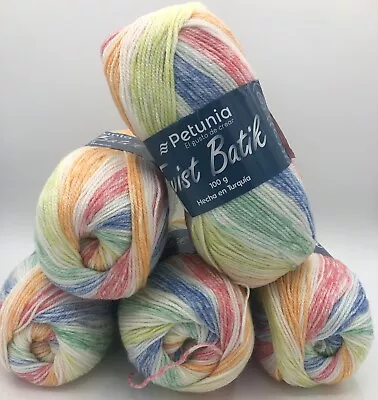 Petunia Boom Batik Aran Knitting Crochet Yarn 5X100g  Balls-As Pictured#s16 • £5.58