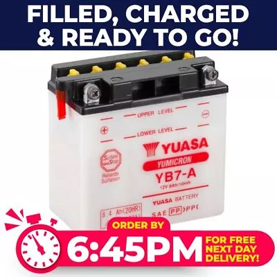 Genuine Yuasa YB7-A High Power Bike Motorbike Motorcycle Battery YB7A • £37.04