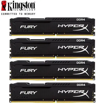 HyperX FURY DDR4 64GB (4x16GB) 3200MHz PC4-25600 Desktop RAM Memory DIMM 288PIN • £136.80