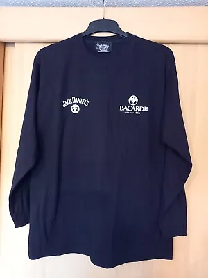 Official Jack Daniels And Bacardi Promotional Long Sleeve T Shirt. Mens Large • £39.99