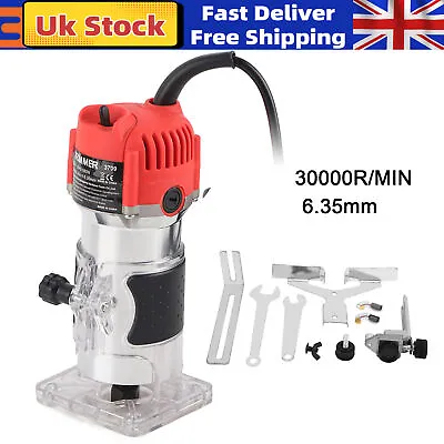 6.35mm Electric Hand Trimmer Wood Laminate Palm Router Joiner Tool 30000RPM • £23.42