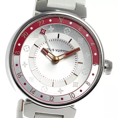 LOUIS VUITTON Tambour Moon Dual Time MM QA106 Quartz Ladies Watch_807917 • $1896.01