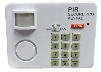 Wireless Motion Sensor Alarm With Secure Keypad PIR Shed Caravan Home Garage Pro • £10.49