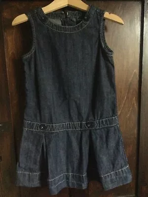 GAP 🌸Baby Gap Age 4 YRS Dark Denim Low Waisted Dress. 🌸Lovely Quality In Ex.Cd • £2.99