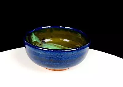 Pacific Stoneware Bennett Welsh Signed Pottery Blue Vintage 4 3/8  Bowl 1960- • $72.48