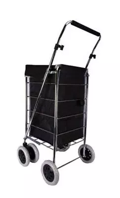 6 Wheel Foldable Shopping Travel Trolley Cart Grocery Folding Market Laundry Bag • £15.93