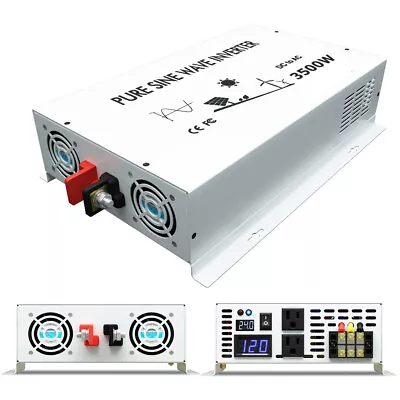 DC 24V To AC 120V Pure Sine Wave Inverter 3500W Power Solar Home System Motor RV • $365.75