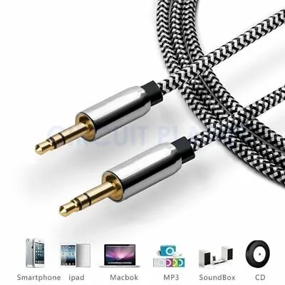 1M - 3.5MM Jack Plug Aux Cable Audio Lead For To Headphone MP3 IPod PC Cars • £2.40