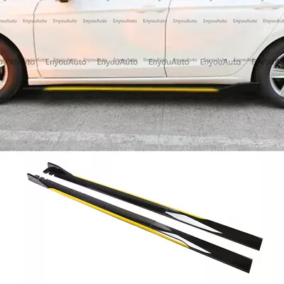 For Mazda MX-5 Miata 86  Side Skirt Extension Rocker Panel Splitter Black Yellow • $69.35