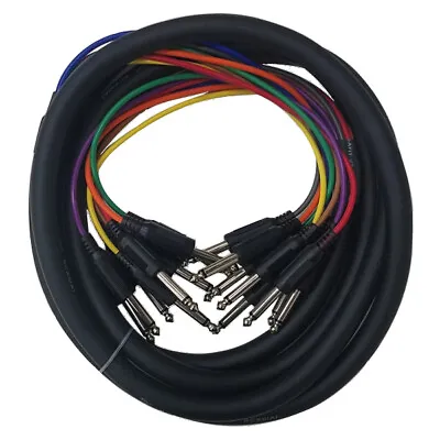 Cable Up CU/SU203 10' 1/4  TS Male To 1/4  TS Male Audio Snake (8-Channel) • $20