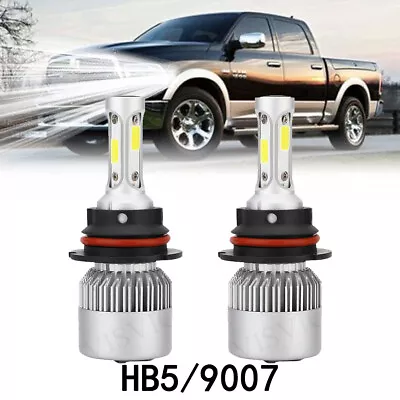 6 Sided LED Headlight Bulbs Kit 9007/HB5 360° Low Beam For Ford F-150 1992-2003 • $17.82