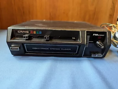 Vintage CRAIG Car Dashboard 8-track Stereo Player Model No. 3153 • $24.97