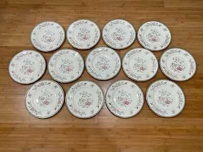 English Minton Porcelain Jasmine Pattern Set Of 13 Dinner Plates 10 5/8  • $299