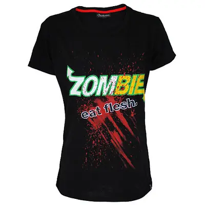 Darkside Clothing Zombie  Eat Flesh  Horror Logo Humour Short Sleeved Top Tshirt • £5.99