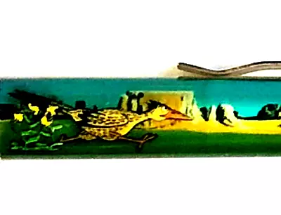 New Mexico Floaty Pen Moving Roadrunner Bird In Desert Land Of Enchantment Vtg • $23.99