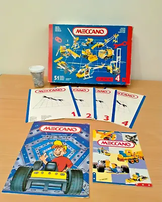 £20 • Buy Metal Meccano Set 4 With Motor And Instruction Booklets.