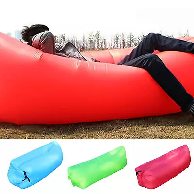 Lazy Outdoor Inflatable Sofa Air Bed Lounger Sofa Sack Hangout Camping Beach Bag • $56.01