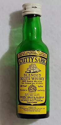 Vintage - Mini Empty Bottle - Cutty Sark Blended Scots Whisky - 1/10 Pint • $18.37