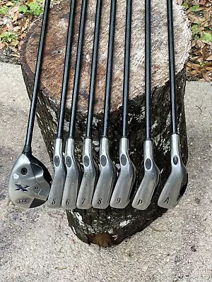 Callaway X-20 Iron Set 5-PW+X-22 AW+4h Hybrid Regular Graphite Mens RH • $91