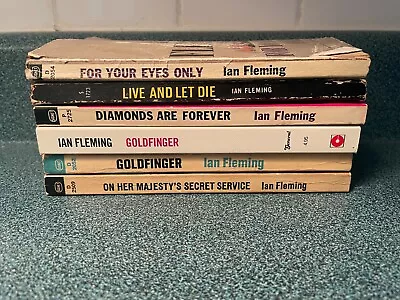 Lot Of 6 Ian Fleming Paperback Books - James Bond 007 Signet Goldfinger • $25