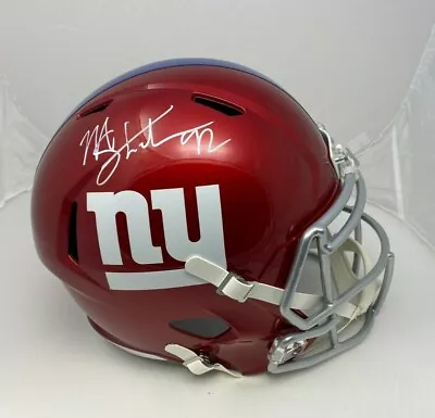 Michael Strahan Signed New York Giants Flash Alternate F/S Helmet BAS COA 446 • $289.99