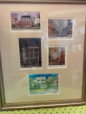 Gloria Carter Framed Signed Watercolor Westborough/Worcester/Northborough Mass • $59.95