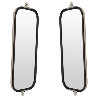 $49.82 • Buy TRQ West Coast Mirror Ribbed Back 16x7 Stainless Steel Pair For Heavy Duty Truck