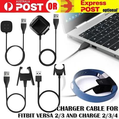 $10.95 • Buy USB Charger Charging 1M Cable For Fitbit Charge 2 3 4 Versa 2 3 4 Sense 2 AU New