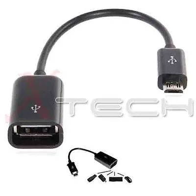 Micro USB To USB Adapter OTG Cable Samsung Galaxy Tab A 10.1  SM-T580 SM-T585 • £2.49