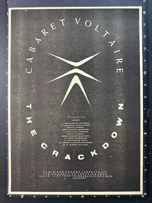 CABARET VOLTAIRE - THE CRACKDOWN 15x11' 1983 Poster Size Advert L355 • $16.15