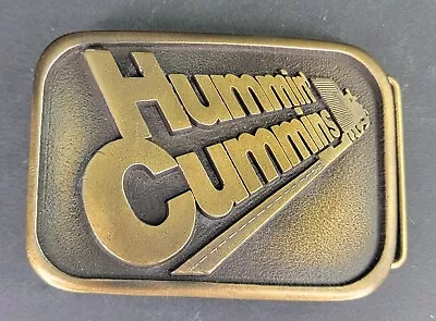 Hummin' Cummins Diesel Truck Engines Belt Buckle Vintage 1970'S Winters Assoc's • $34.99