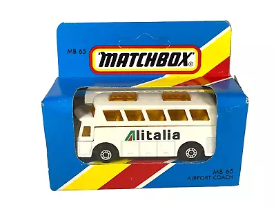 MB-65 Matchbox Alitalia Airport Bus Coach ~ Sealed 1981 Die Cast • $19.95