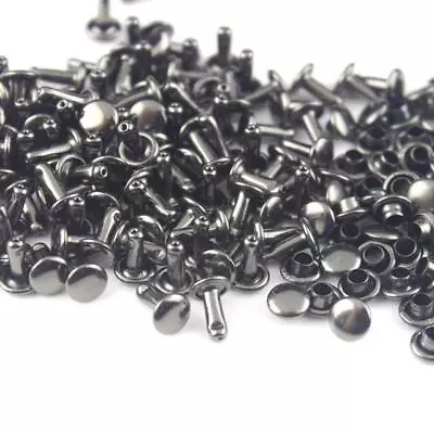 100sets 6mm 8mm Metal Double Cap Rivets Studs Round Rivet For Leather Craft Bag • $8.49