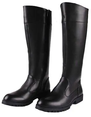 Mens Synthetic Leather Zip Knee High Riding Military Long Boots Punk Shoes SIZE • $57.51