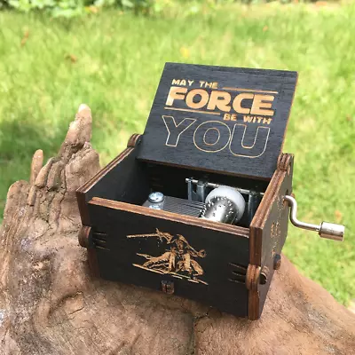 Star Wars Main Title Theme Gifts Engraved Handmade Wooden Music Box Gifts USA • $6.99