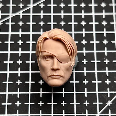 Blank 1/12 Scale The Polar Mads Mikkelsen Head Sculpt Unpainted Fit 6  ML Figure • $15.29
