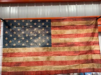 United States American Flag Vintage Antique Distressed Look 34” X 60” • $12