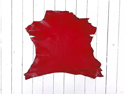 £59.99 • Buy 1mm Dyed Veg Tan Suede Sheepskin Leather Craft Half/whole Hide - Distressed Red