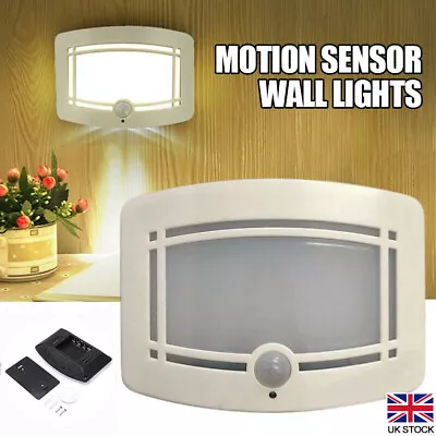 12 LED Indoor Light-operated Motion Sensor Wall Lights Battery Power Sconce UK • £10.16