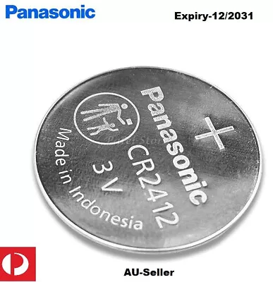 1 X Panasonic CR2412 3V 100mah Lithium Battery Button Cell/coin For Remote Keys • $9.99