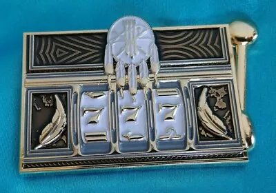 $24.95 • Buy San Manuel Casino One Arm Bandit Golden Metal Slot Machine Refridgerator Magnet