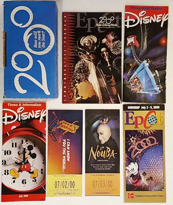 Walt Disney World 2000 Promo VHS EPCOT Commemorative Program & Brochure Lot • $29.99