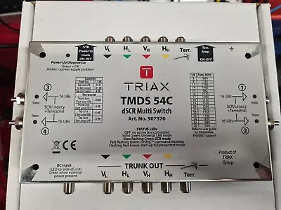 TRIAX TMDS54C 4 Way DSCR Multiswitch SkyQ Multi Switch • £30