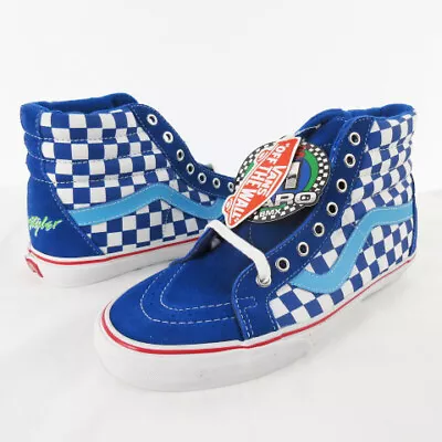 Men 9.5US Vans Haro Bmx Halo Sneakers Sk8-Hi Reissue Vn-0Qg28Lp Check Blue Us9.5 • $161.17