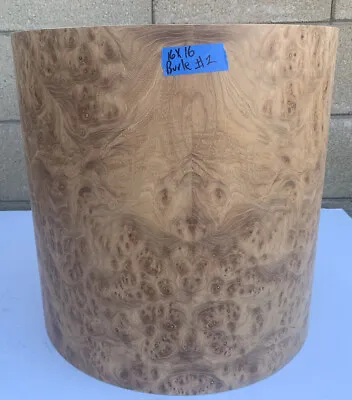 Gretsch Vintage Raw Walnut Burl 16  X 16  Unfinished Tom Drum Shell #2 • $294.99